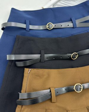 دامن کوتاه همراه با کمربند کد 9041