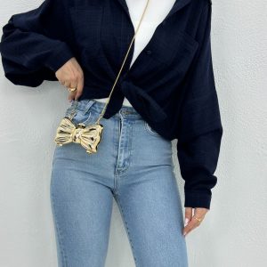 شلوار جین واید کات کد 9051