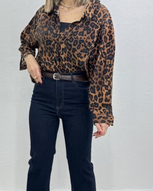 شلوار واید خام شور همراه با کمربند کد 9136