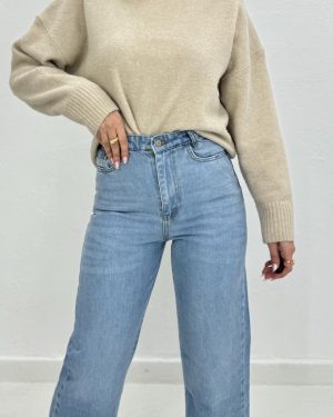 شلوار جین نیم بگ نلا کد 9070