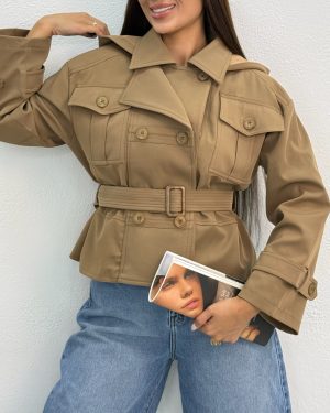 بارونی کلاهدار دو جیب کد 9886